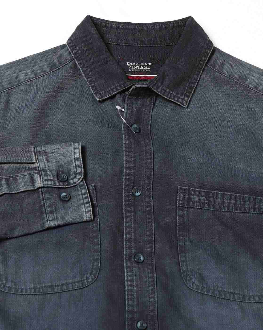 DNMX | Men Slim Fit Shirt with Patch Pockets|5