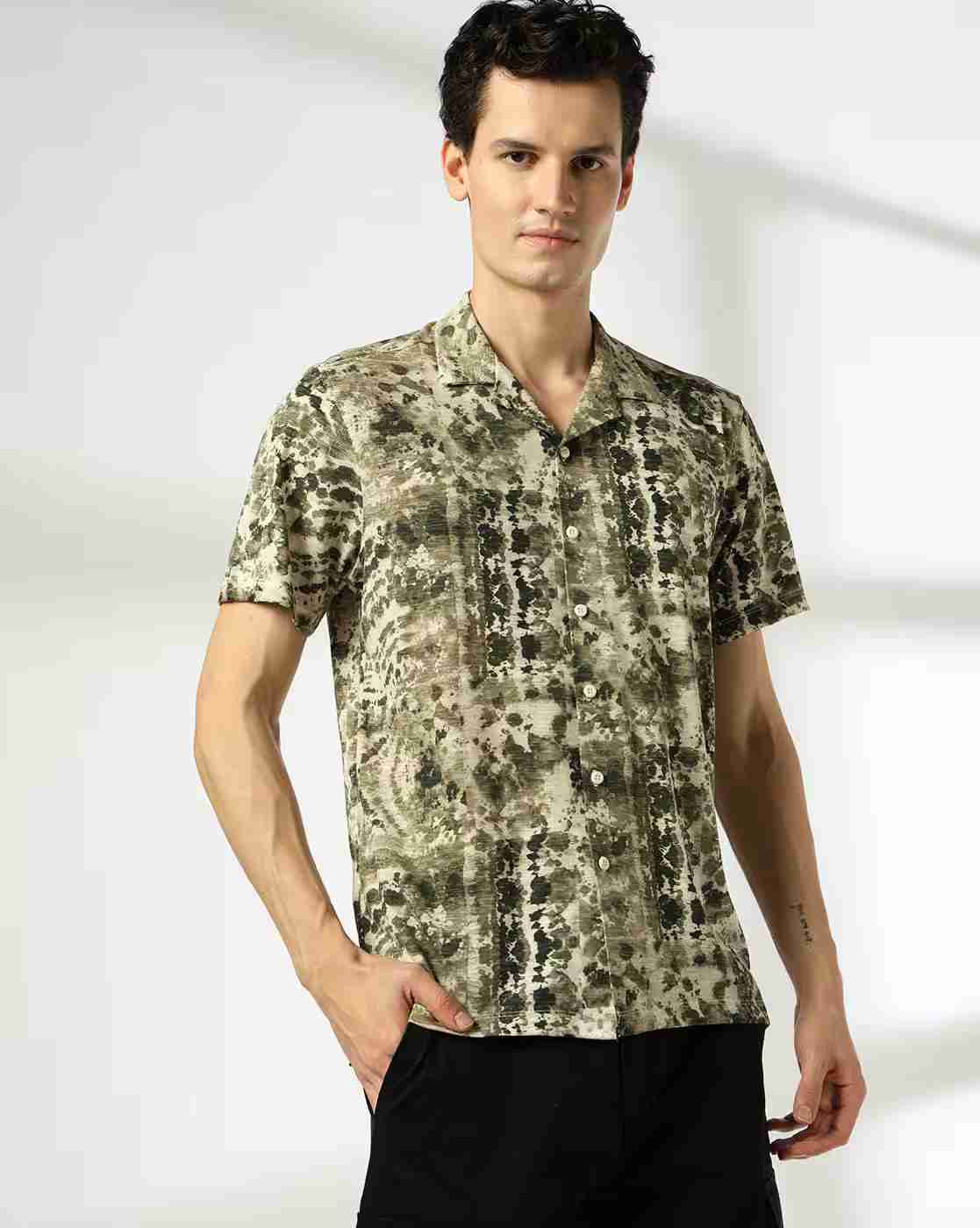 DNMX | Men Printed Regular Fit Shirt|0