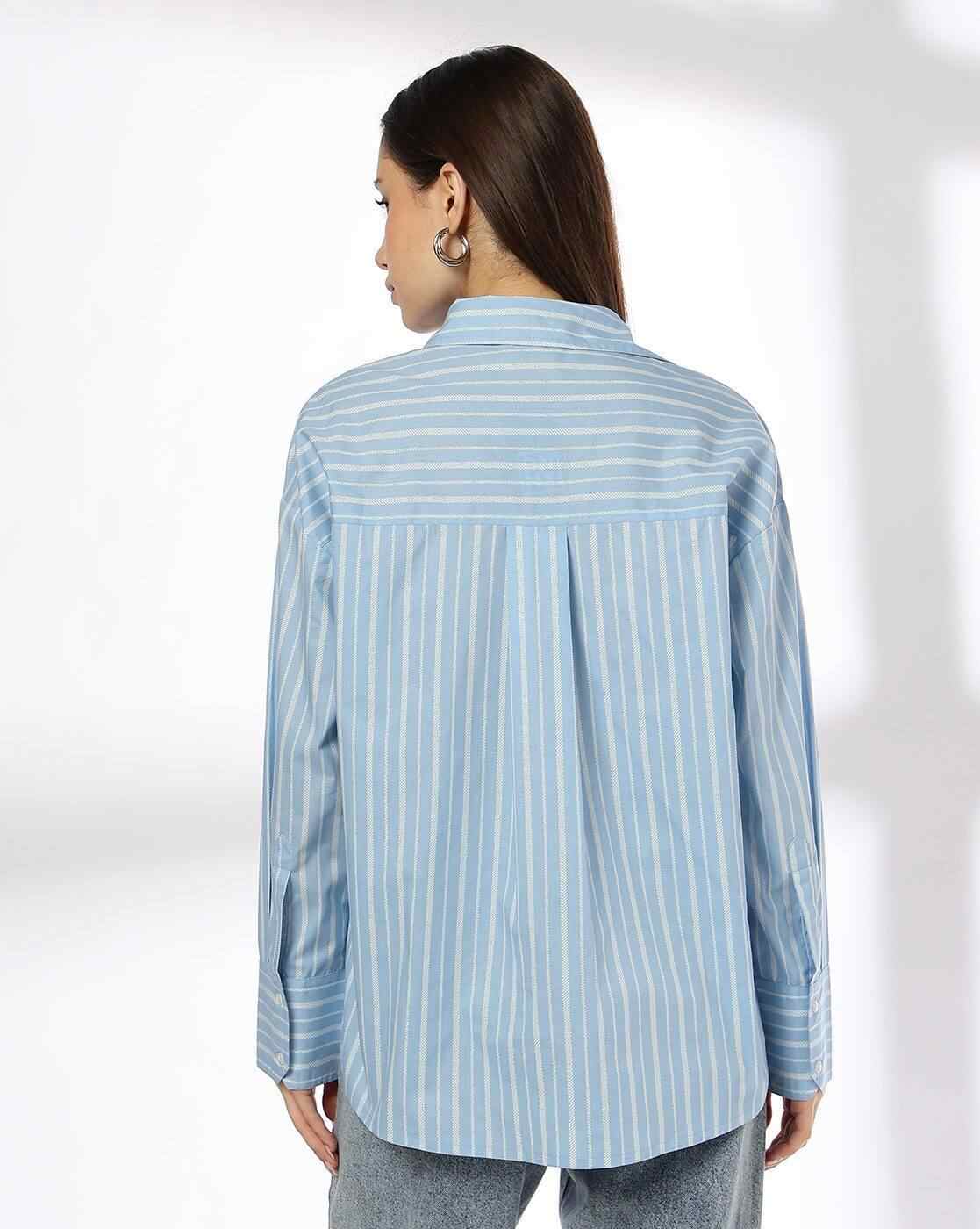 DNMX | Women Striped Relaxed Fit Shirt|2
