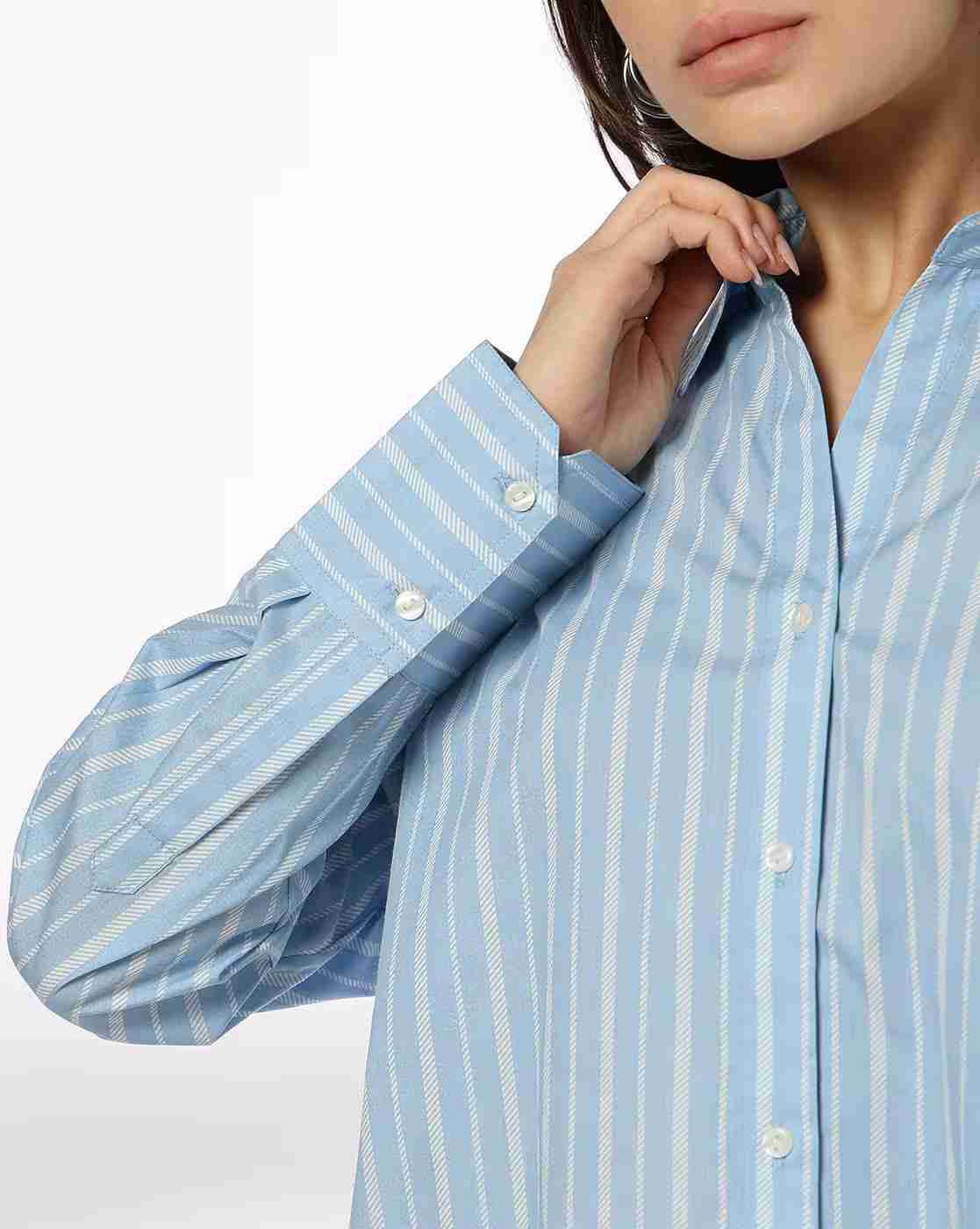 DNMX | Women Striped Relaxed Fit Shirt|4