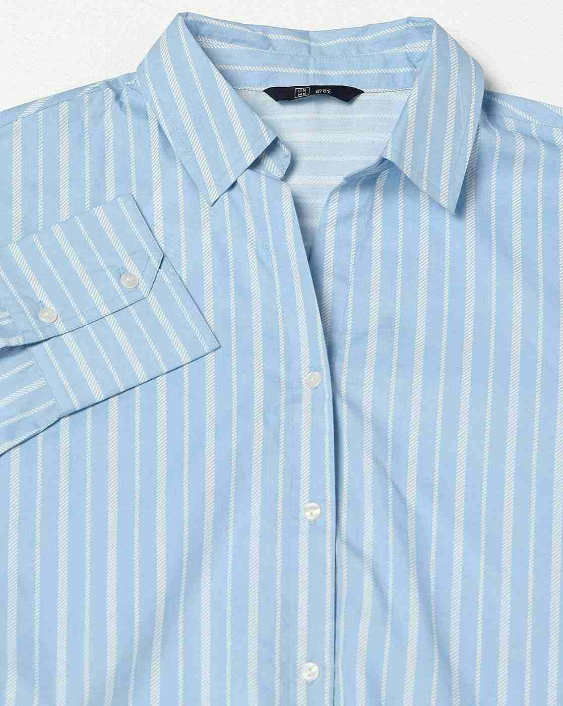DNMX | Women Striped Relaxed Fit Shirt|5