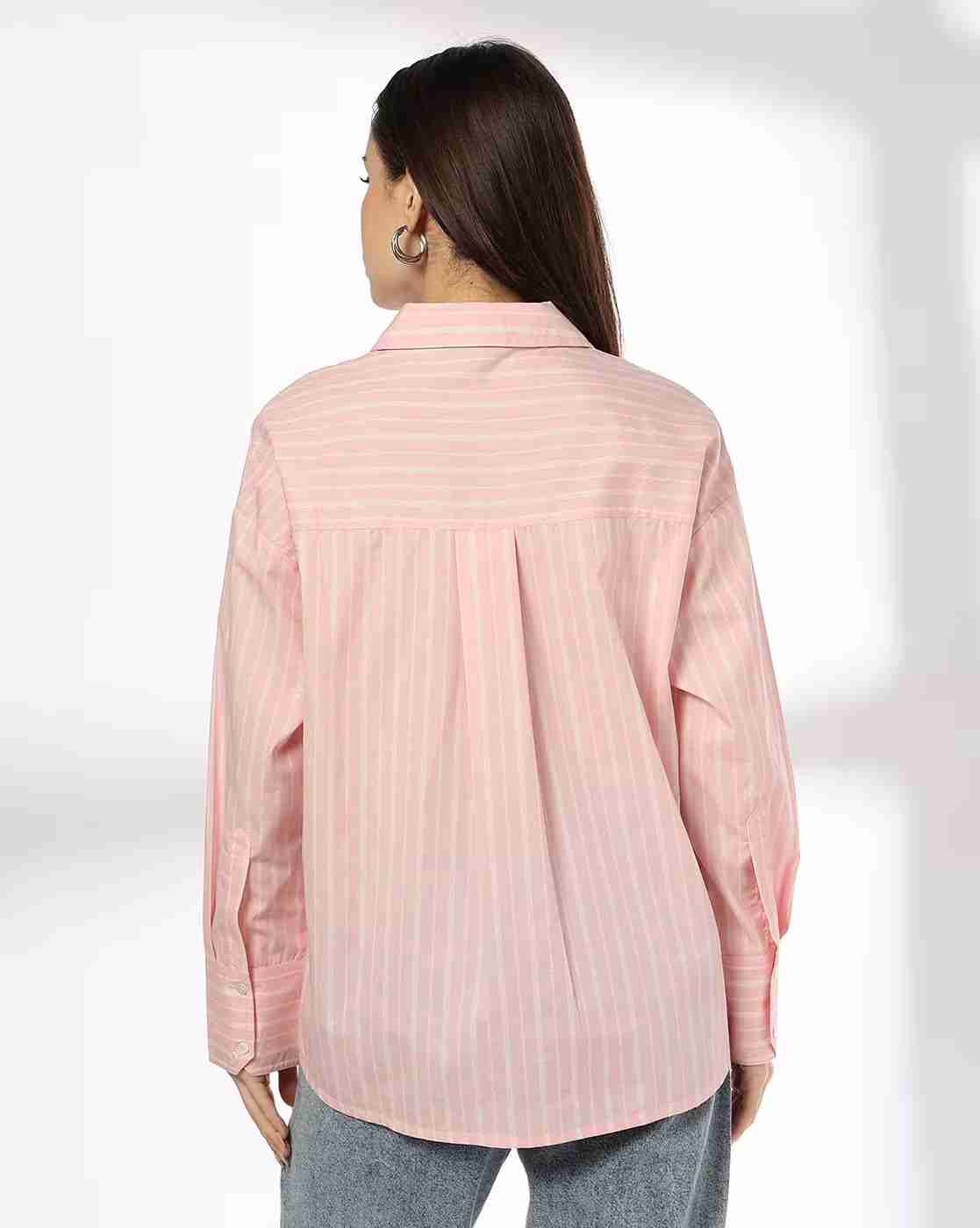 DNMX | Women Striped Relaxed Fit Shirt|2