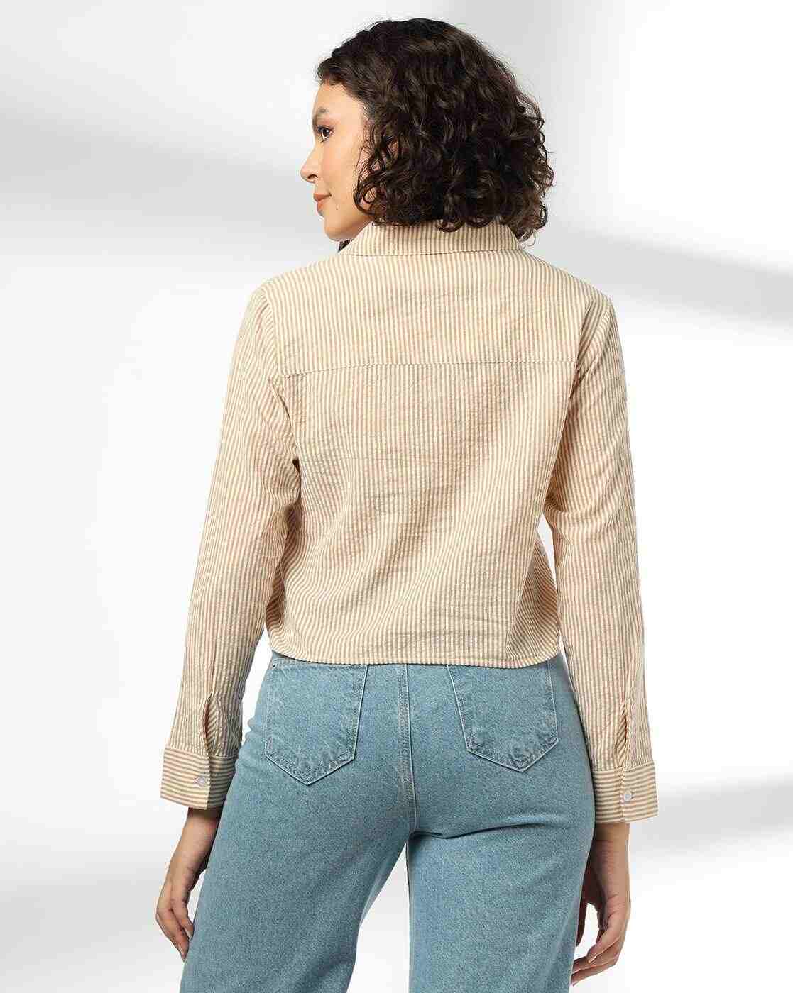 DNMX | Women Striped Relaxed Fit Shirt|2