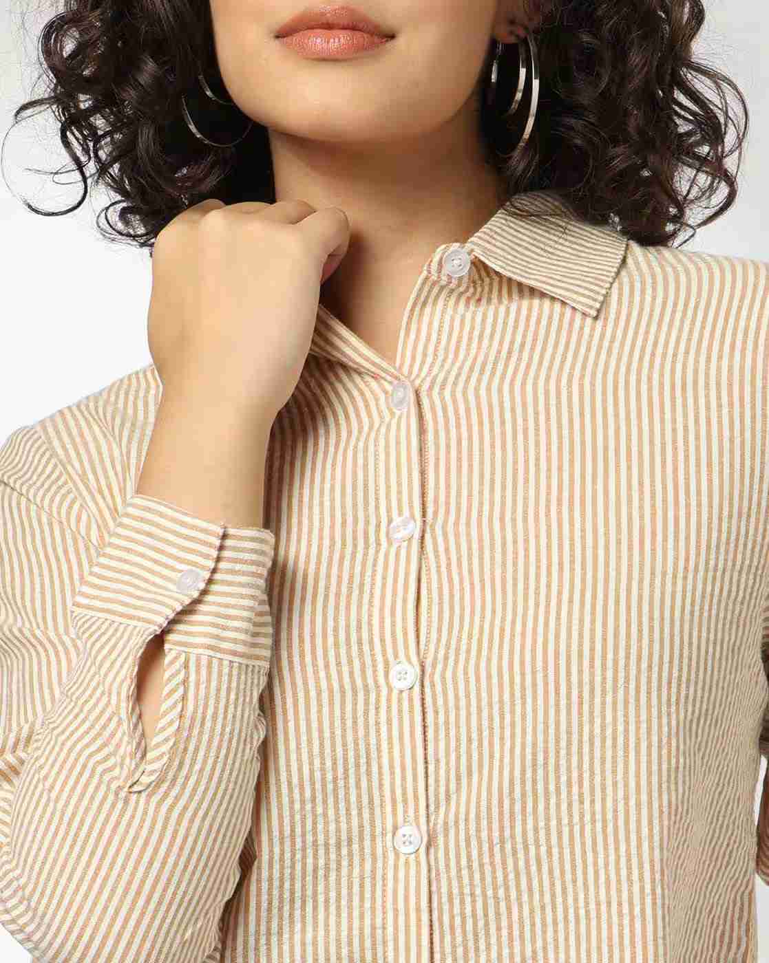 DNMX | Women Striped Relaxed Fit Shirt|3