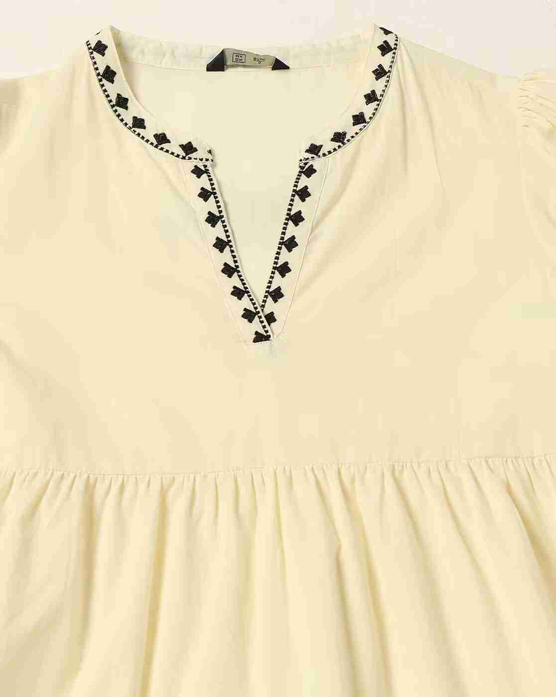 DNMX | Women Embroidered Tiered Dress|4