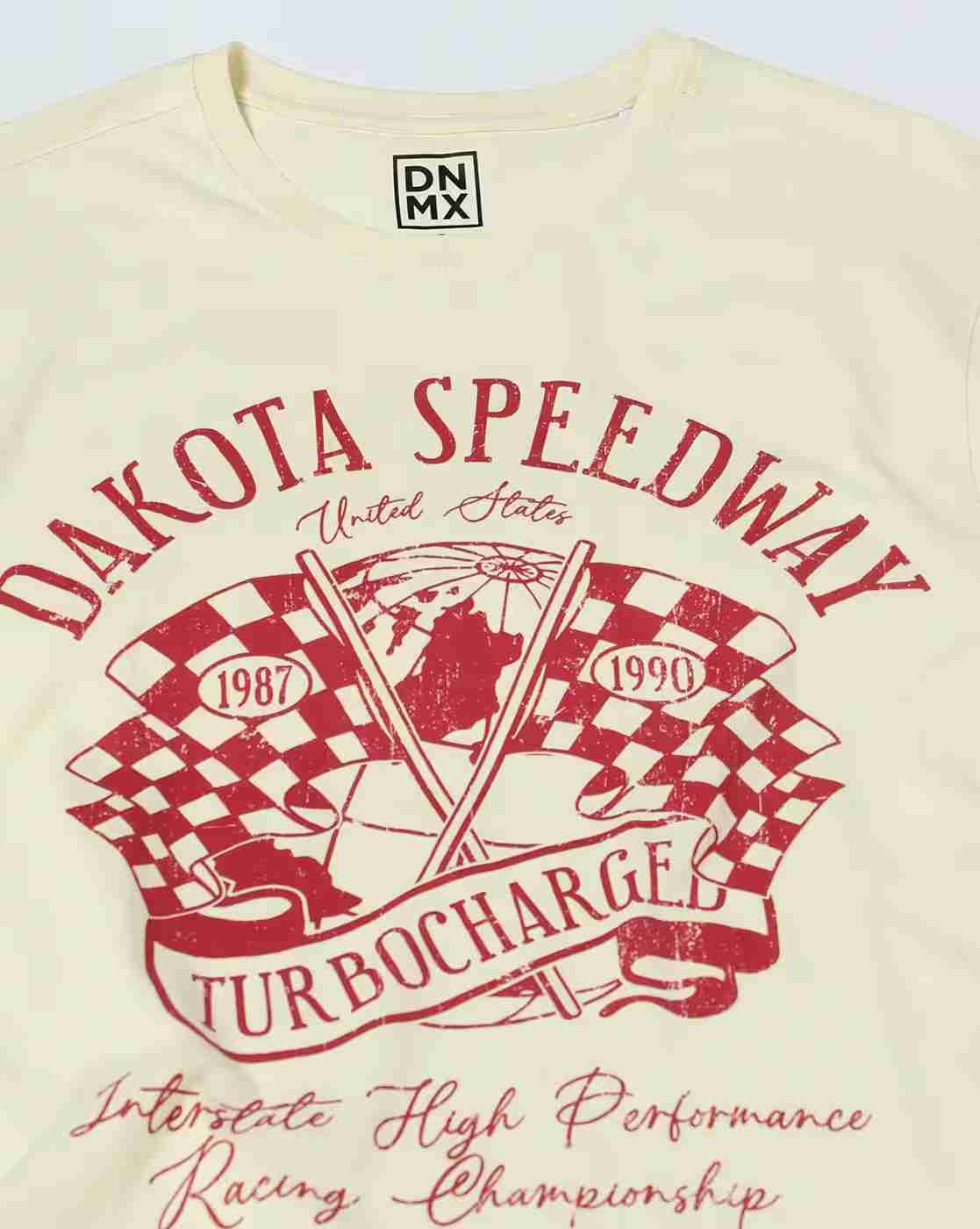 DNMX | Men Dakota Speed Way Regular Fit Crew-Neck T-Shirt|4