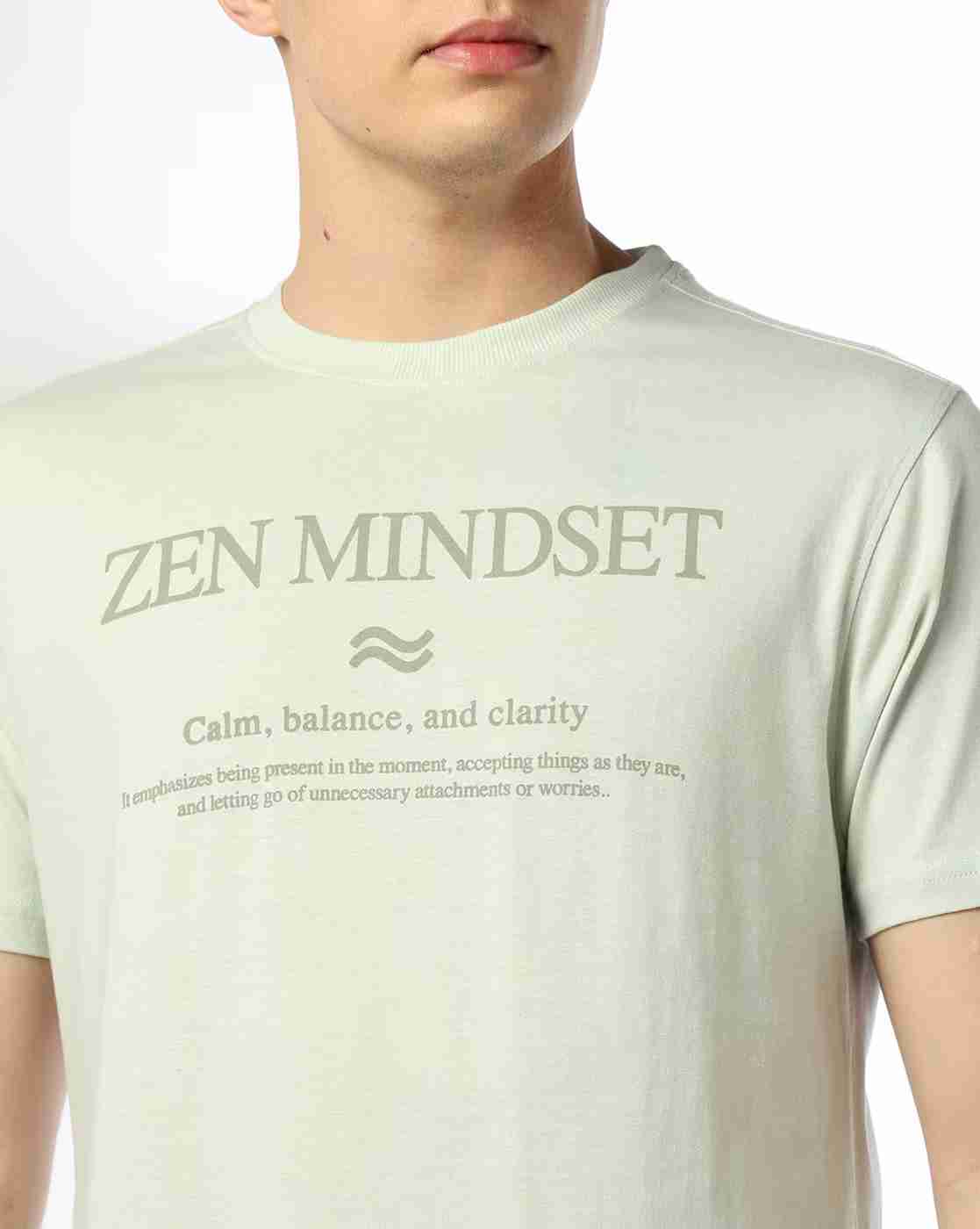 DNMX | Men Typographic Print Regular Fit Crew-Neck T-Shirt|3