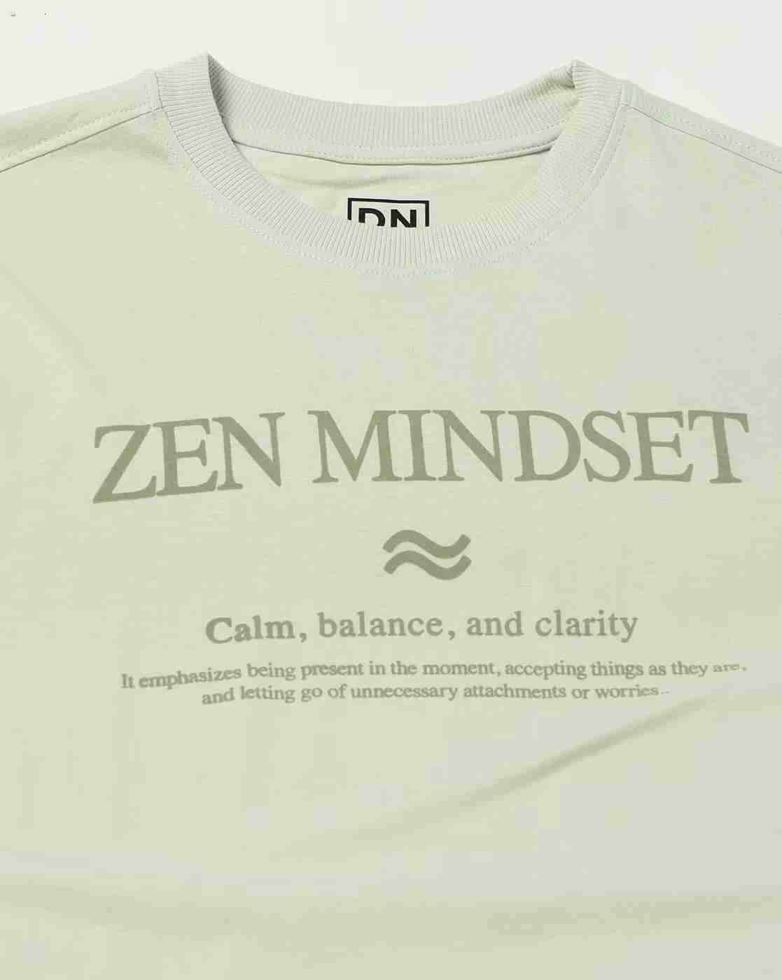 DNMX | Men Typographic Print Regular Fit Crew-Neck T-Shirt|4