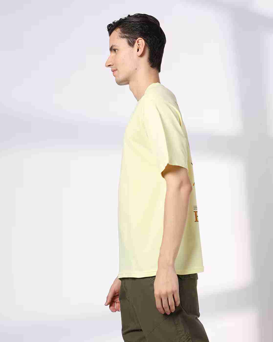 DNMX | Men Hydrophyton Graphic Print Relaxed Fit Crew-Neck T-Shirt|1