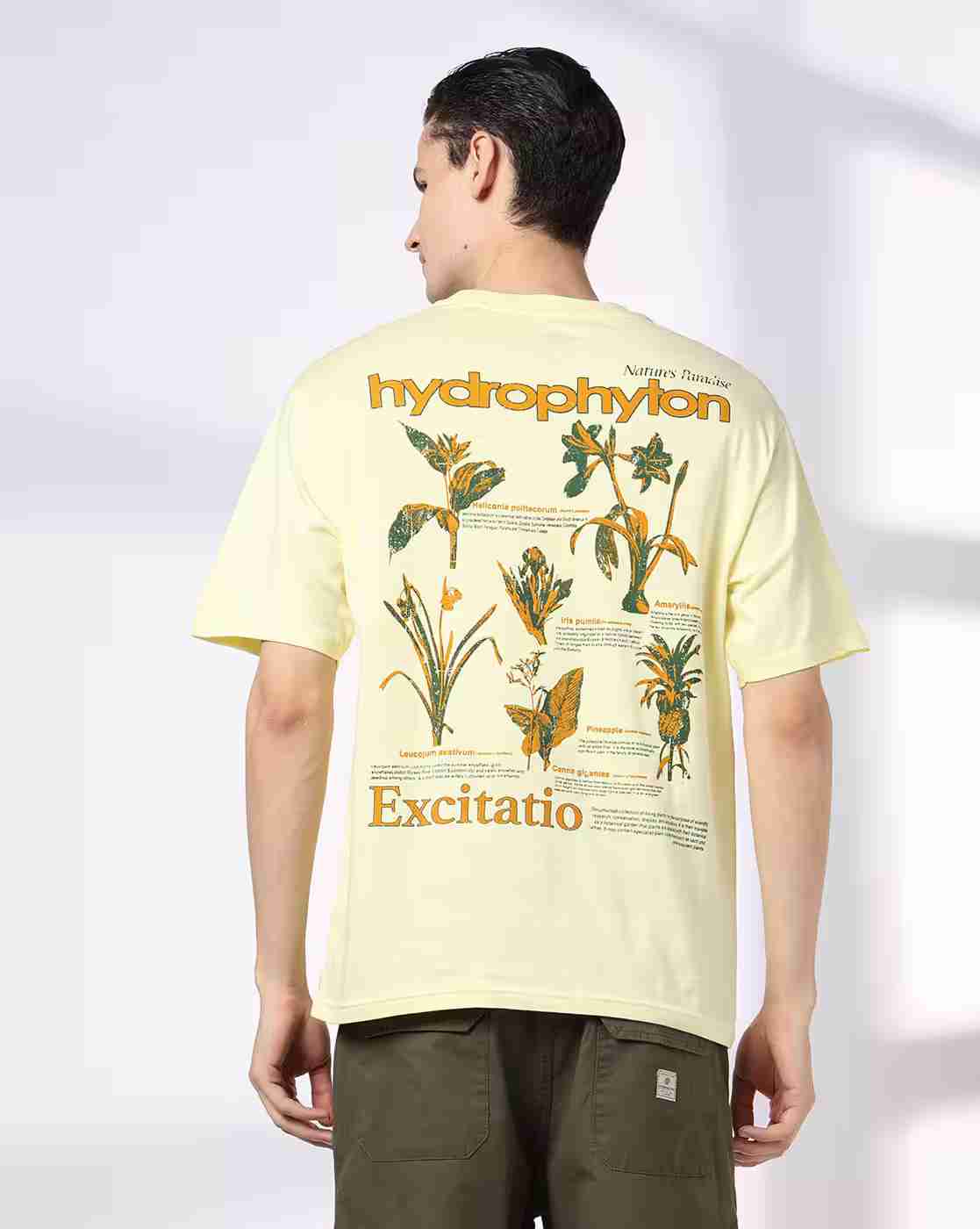 DNMX | Men Hydrophyton Graphic Print Relaxed Fit Crew-Neck T-Shirt|2