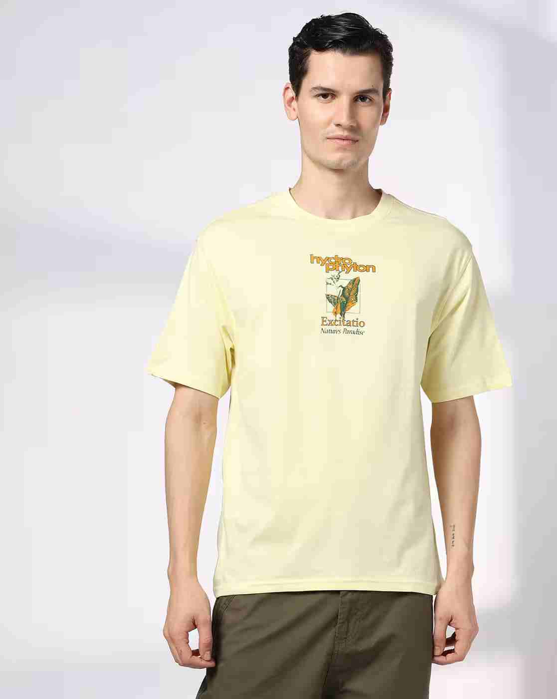 DNMX | Men Hydrophyton Graphic Print Relaxed Fit Crew-Neck T-Shirt|3