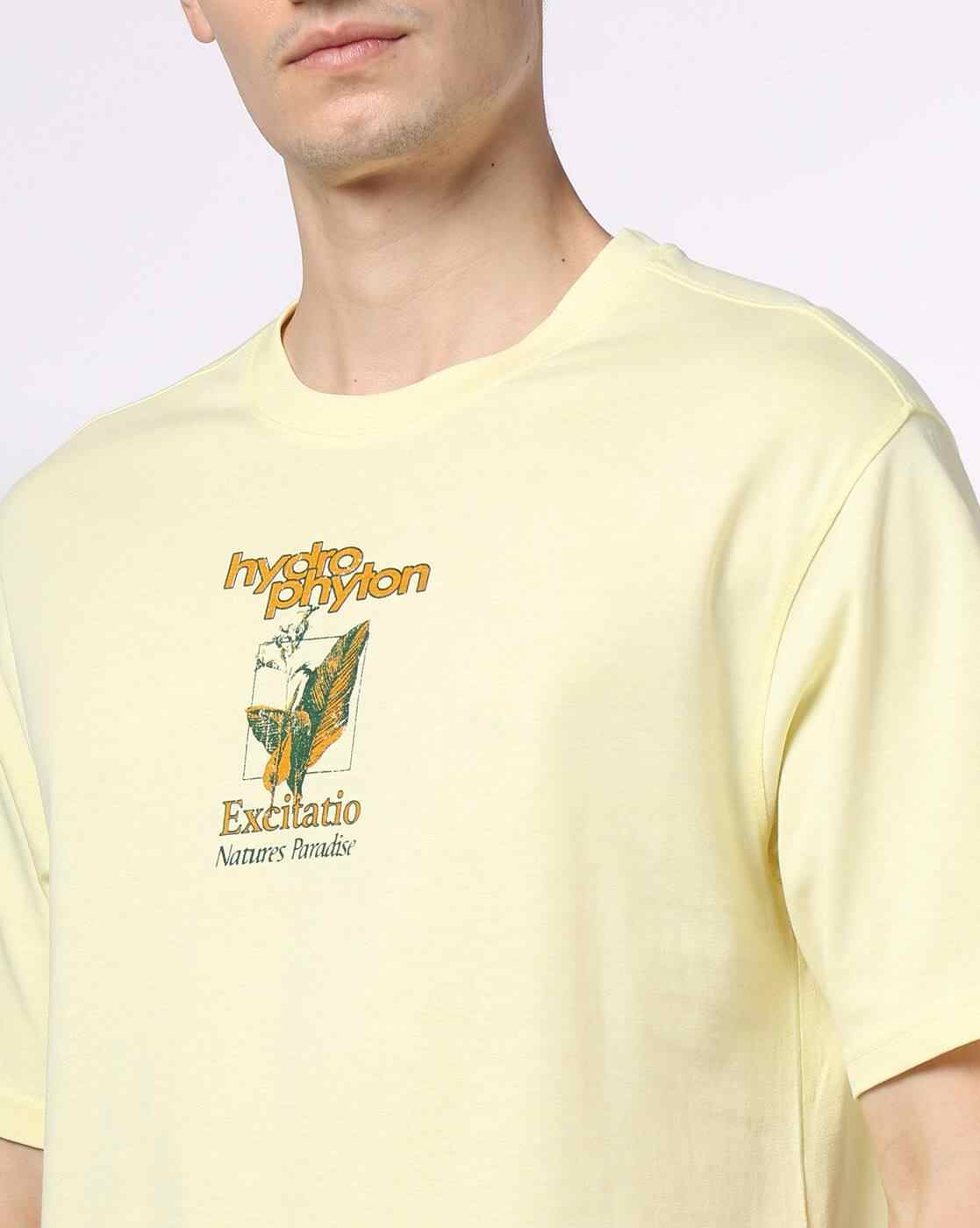 DNMX | Men Hydrophyton Graphic Print Relaxed Fit Crew-Neck T-Shirt|4