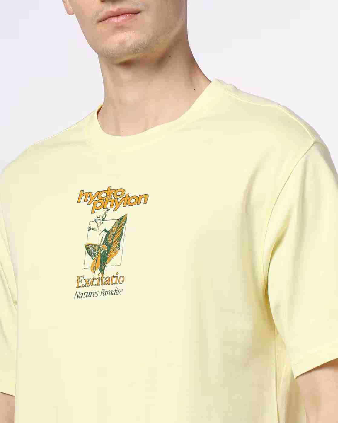 DNMX | Men Hydrophyton Graphic Print Relaxed Fit Crew-Neck T-Shirt|4