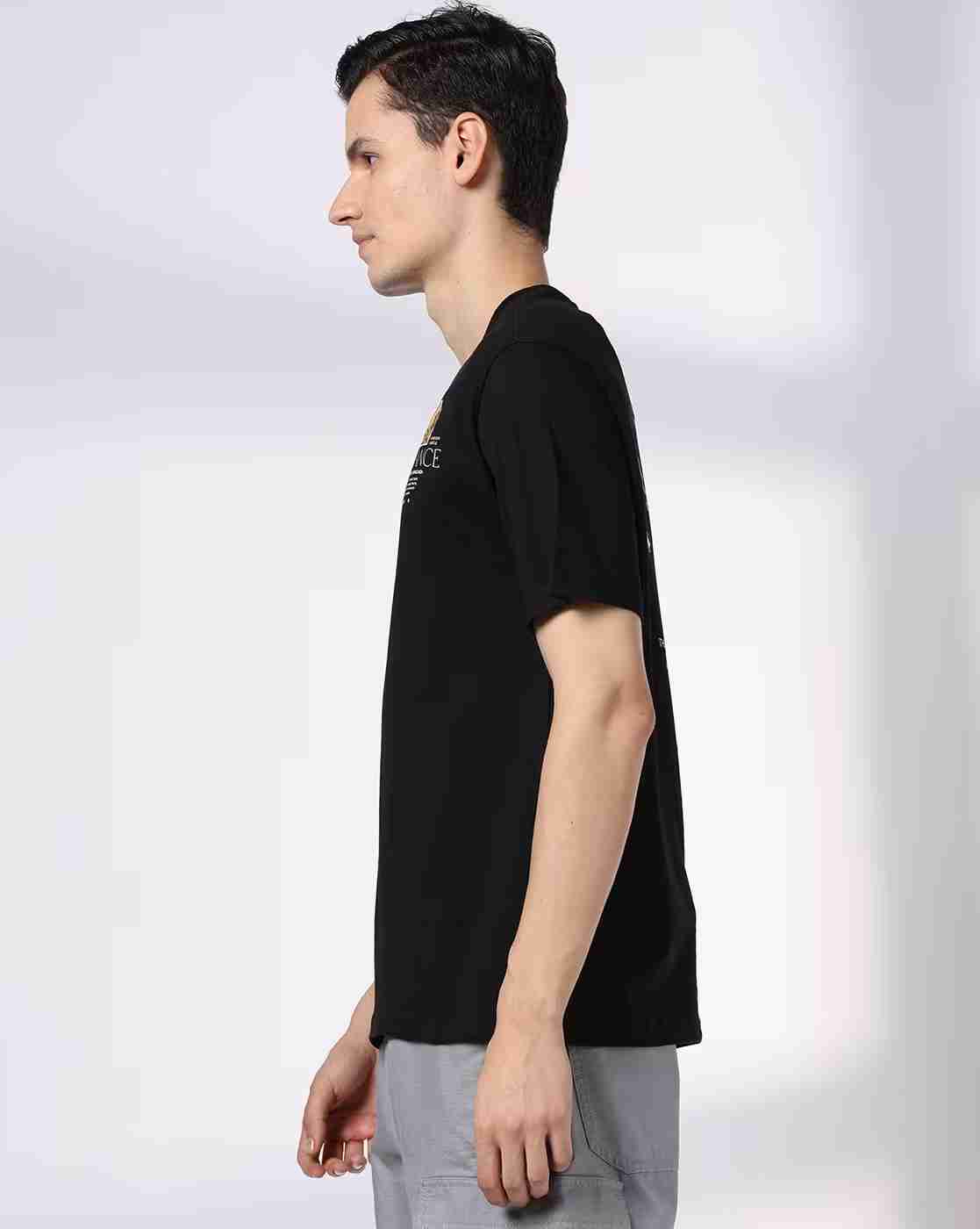 DNMX | Men Graphic Print Regular Fit Crew-Neck T-Shirt|2