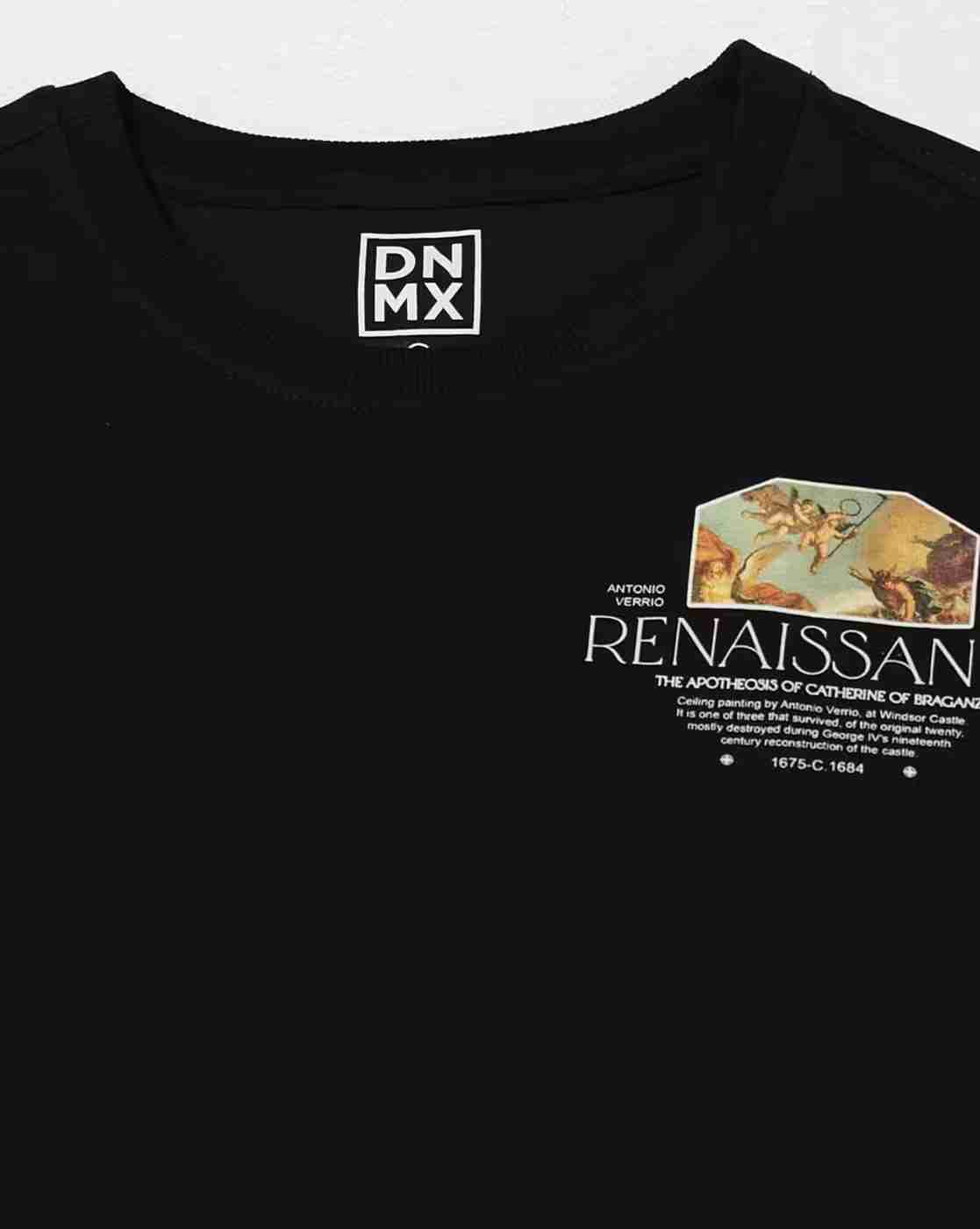 DNMX | Men Graphic Print Regular Fit Crew-Neck T-Shirt|6