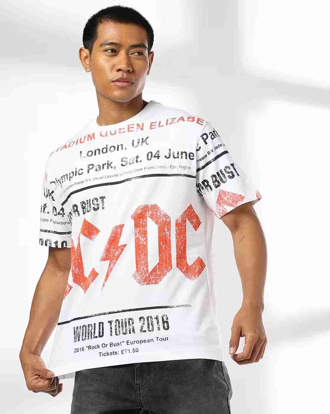 DNMX | Men Typographic Print Regular Fit Crew-Neck T-Shirt|0