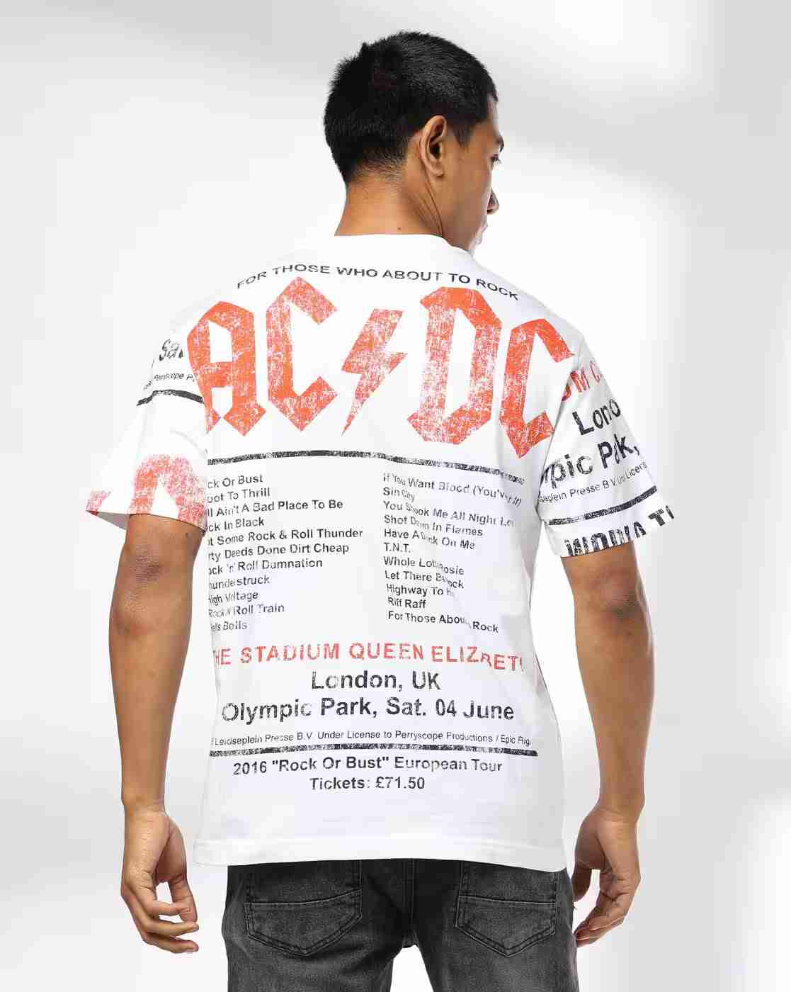 DNMX | Men Typographic Print Regular Fit Crew-Neck T-Shirt|2