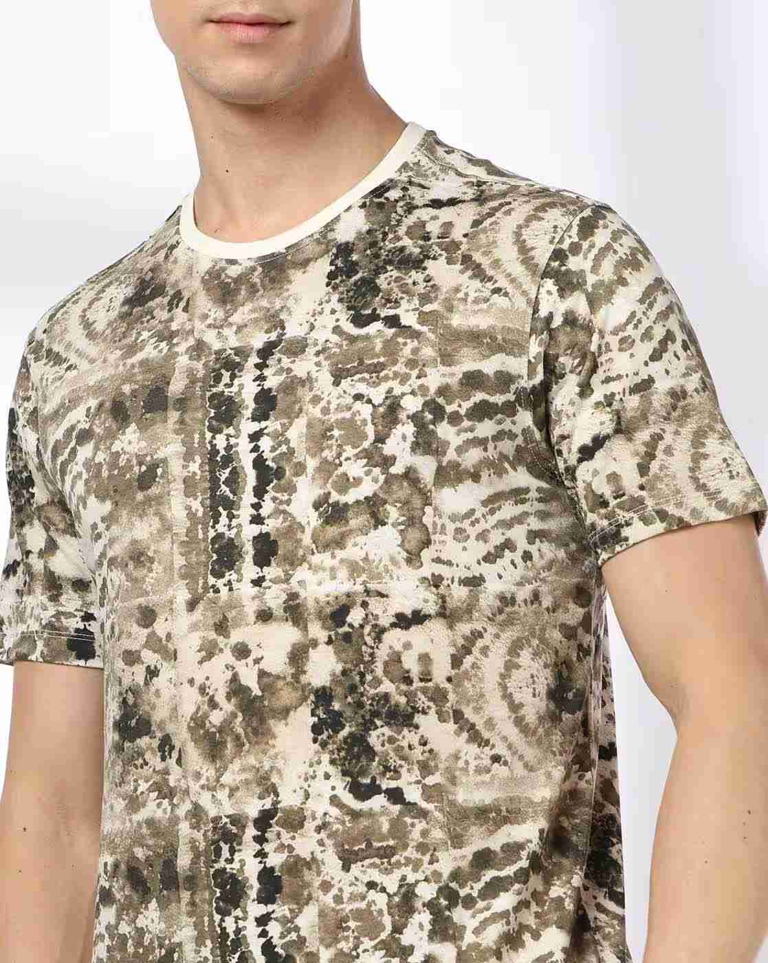 DNMX | Men Printed Regular Fit Crew-Neck T-Shirt|3