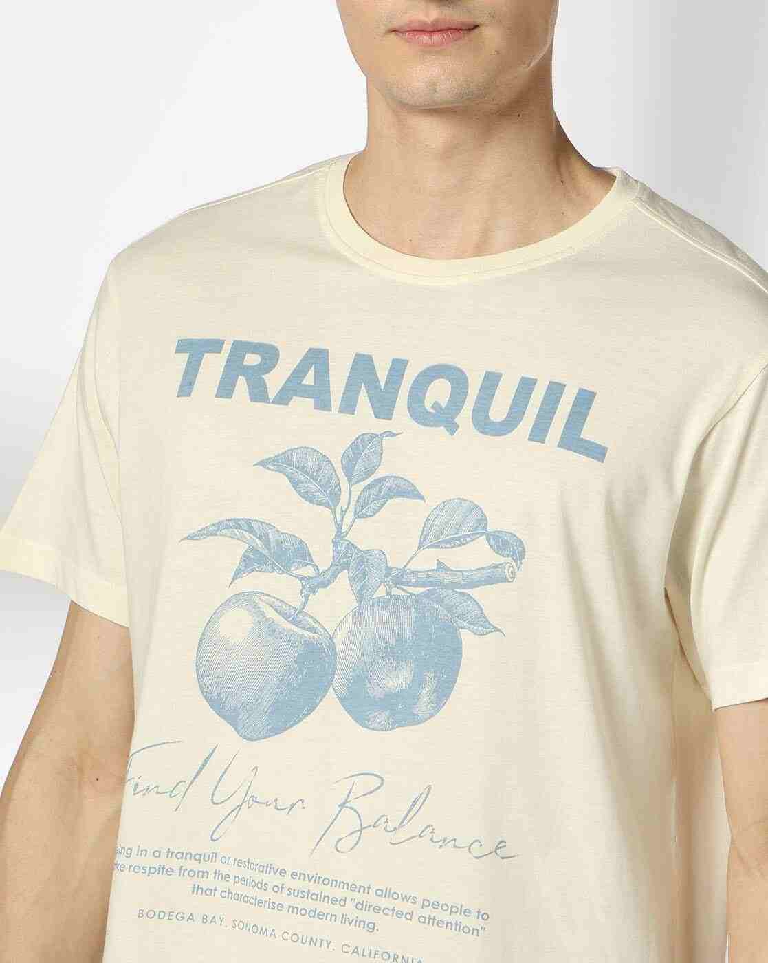 Men Tranquil Regular Fit Crew-Neck T-Shirt