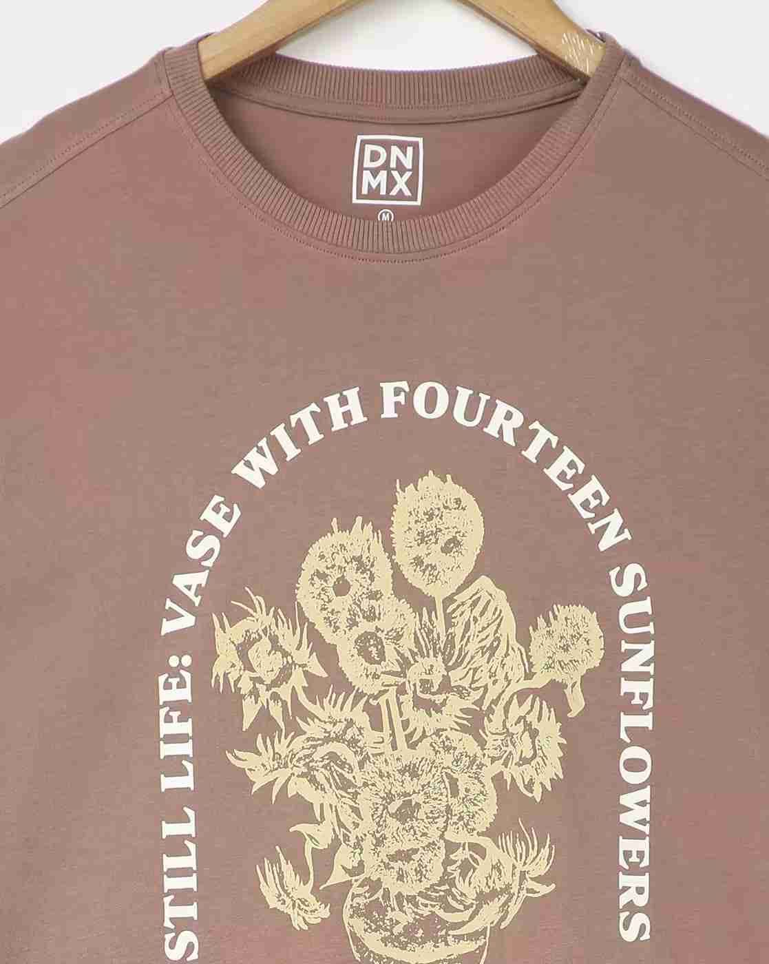 DNMX | Men Vincent Graphic Print Regular Fit Crew-Neck T-Shirt|2