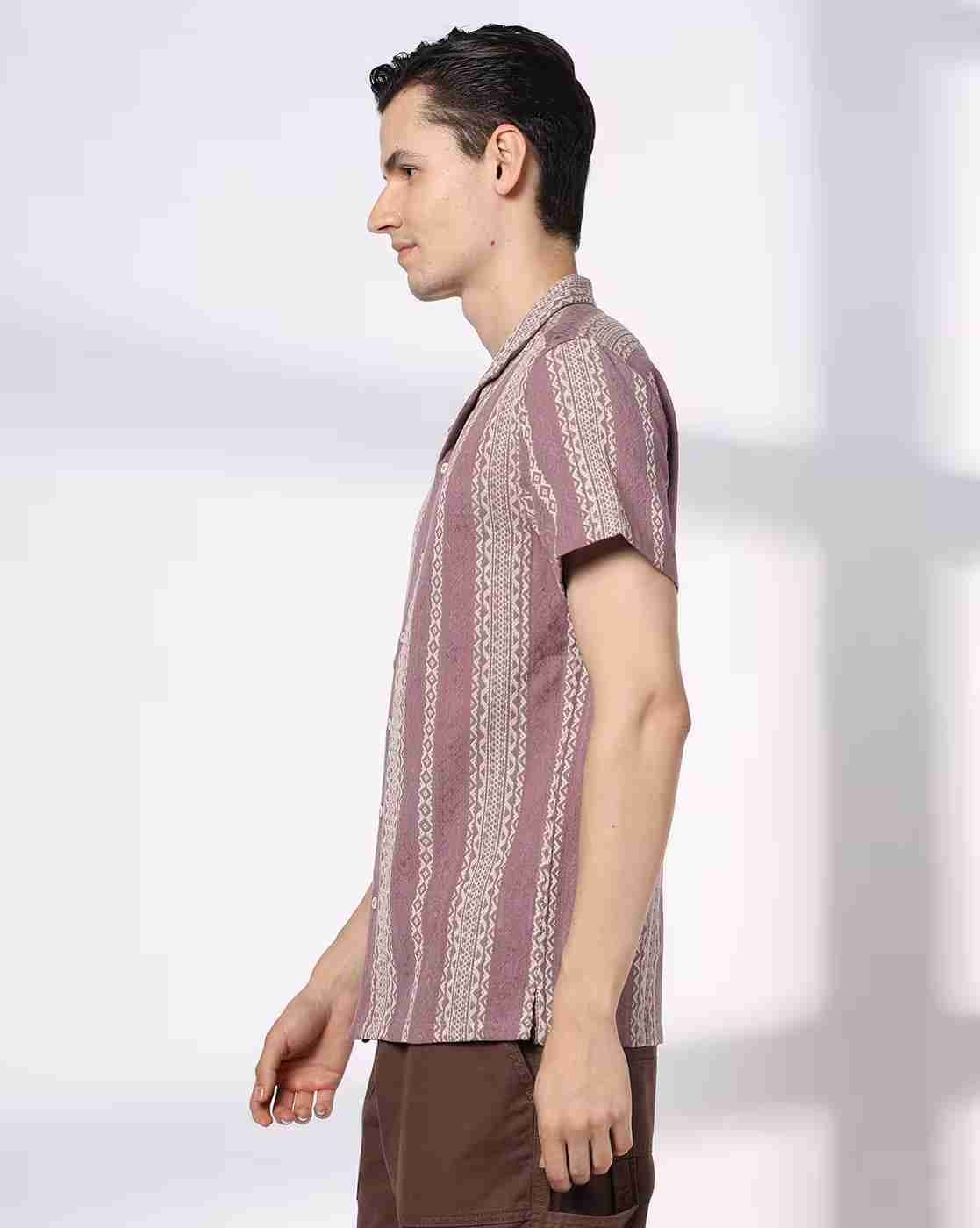 DNMX | Men Aztec Print Regular Fit Shirt|2