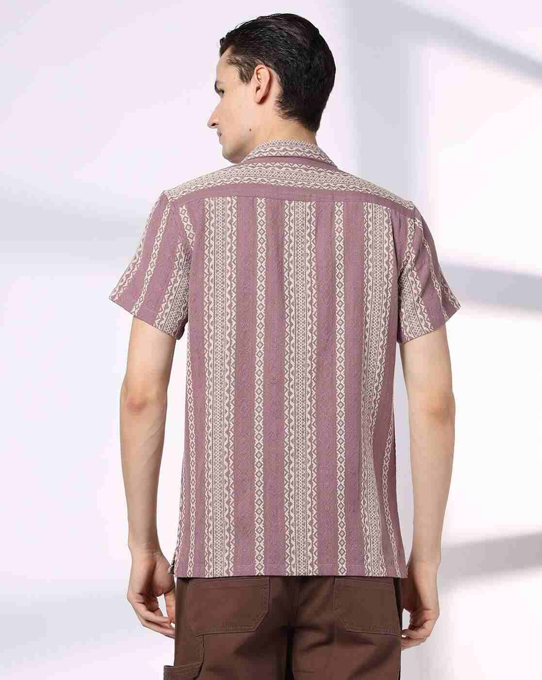 DNMX | Men Aztec Print Regular Fit Shirt|3