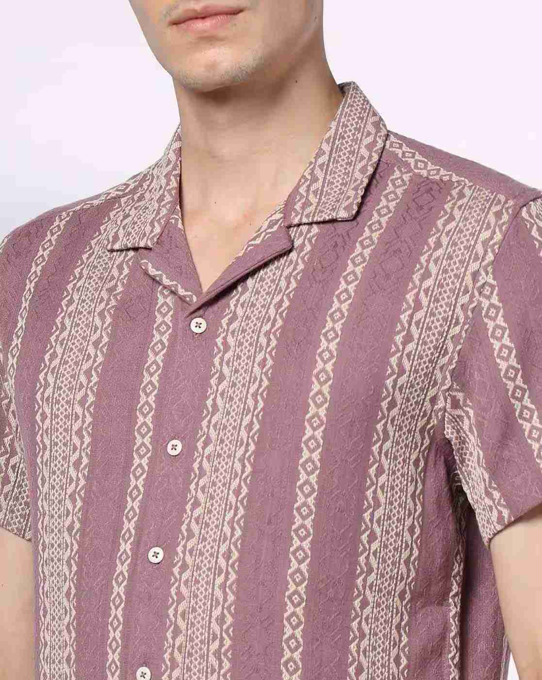 DNMX | Men Aztec Print Regular Fit Shirt|4