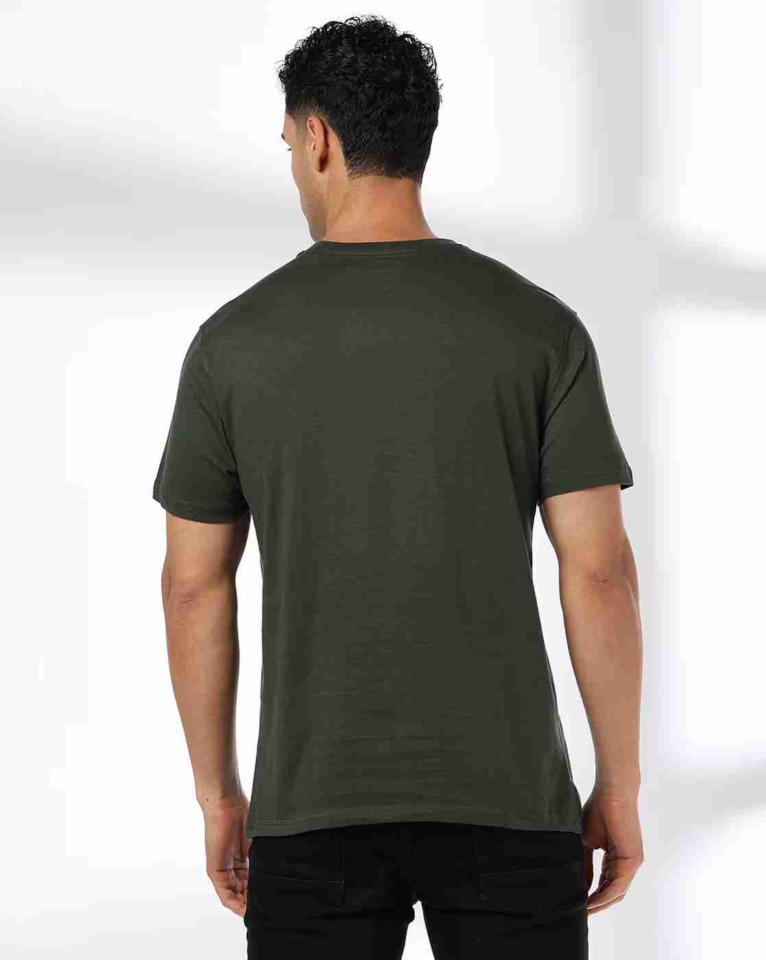 DNMX | Men Graphic Print Regular Fit Crew-Neck T-Shirt|3