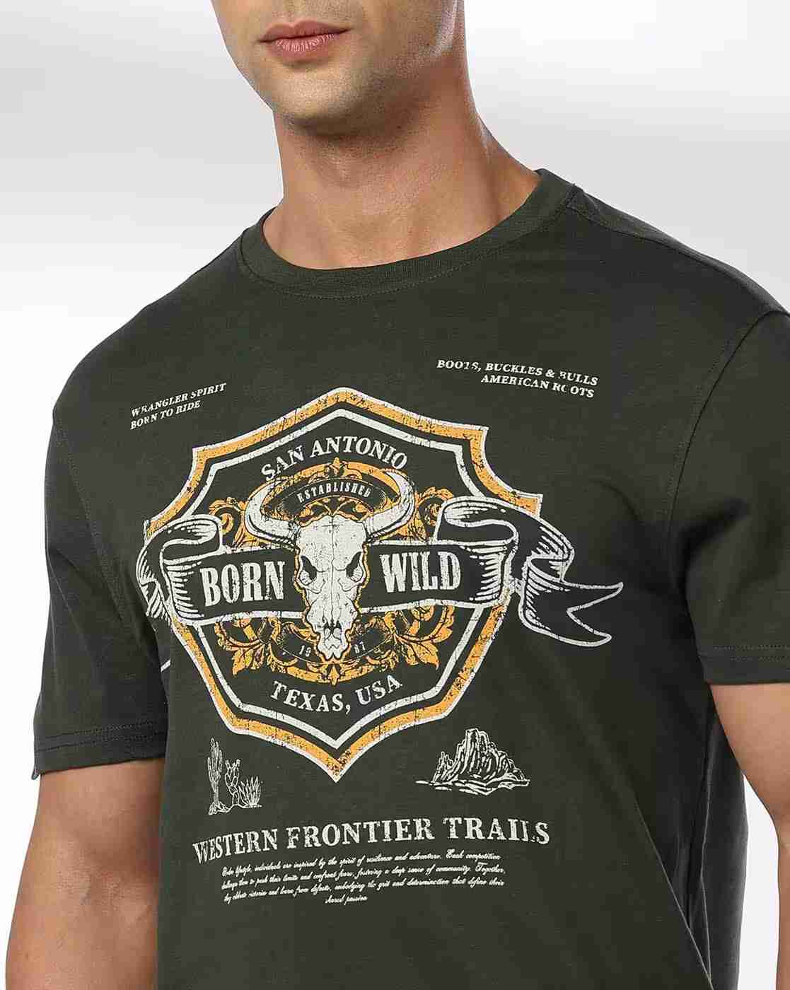 DNMX | Men Graphic Print Regular Fit Crew-Neck T-Shirt|4