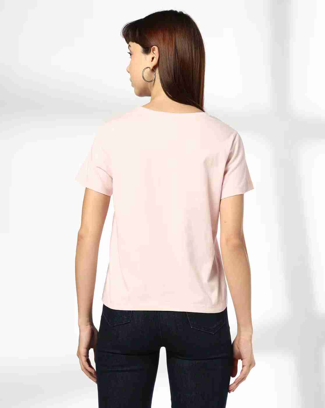 DNMX | Women Printed Regular Fit Crew-Neck T-Shirt|2