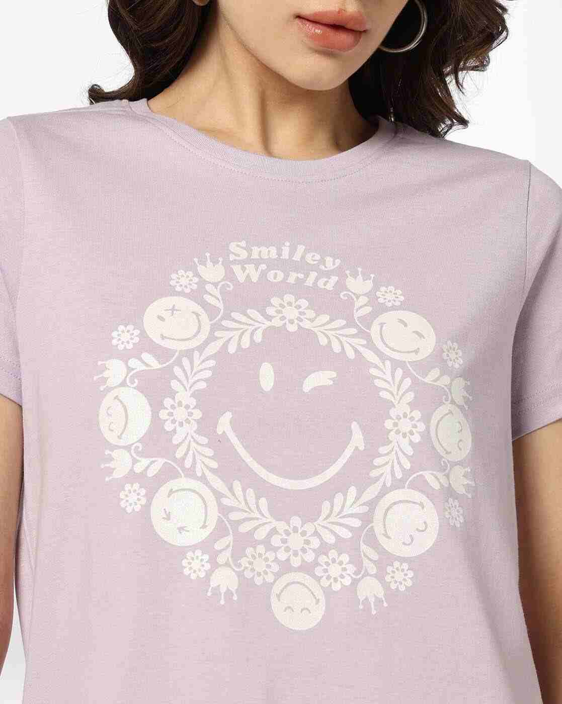 DNMX | Women Graphic Print Regular Fit Round-Neck T-Shirt|3