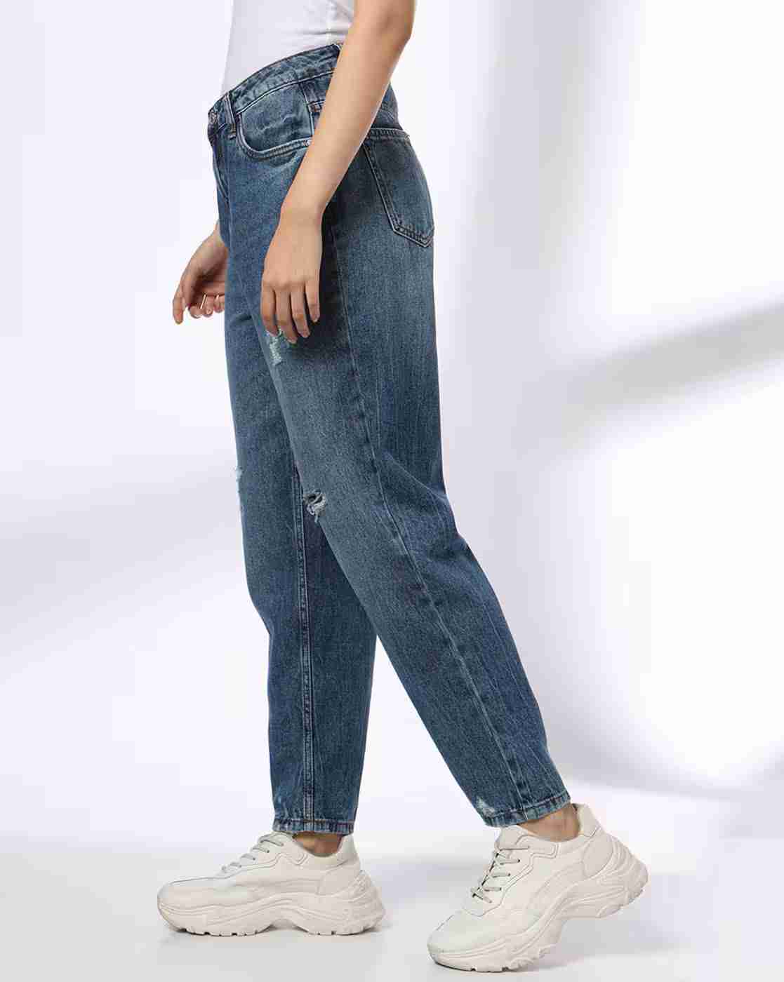 DNMX | Women Lightly Washed Relaxed Fit Jeans|1