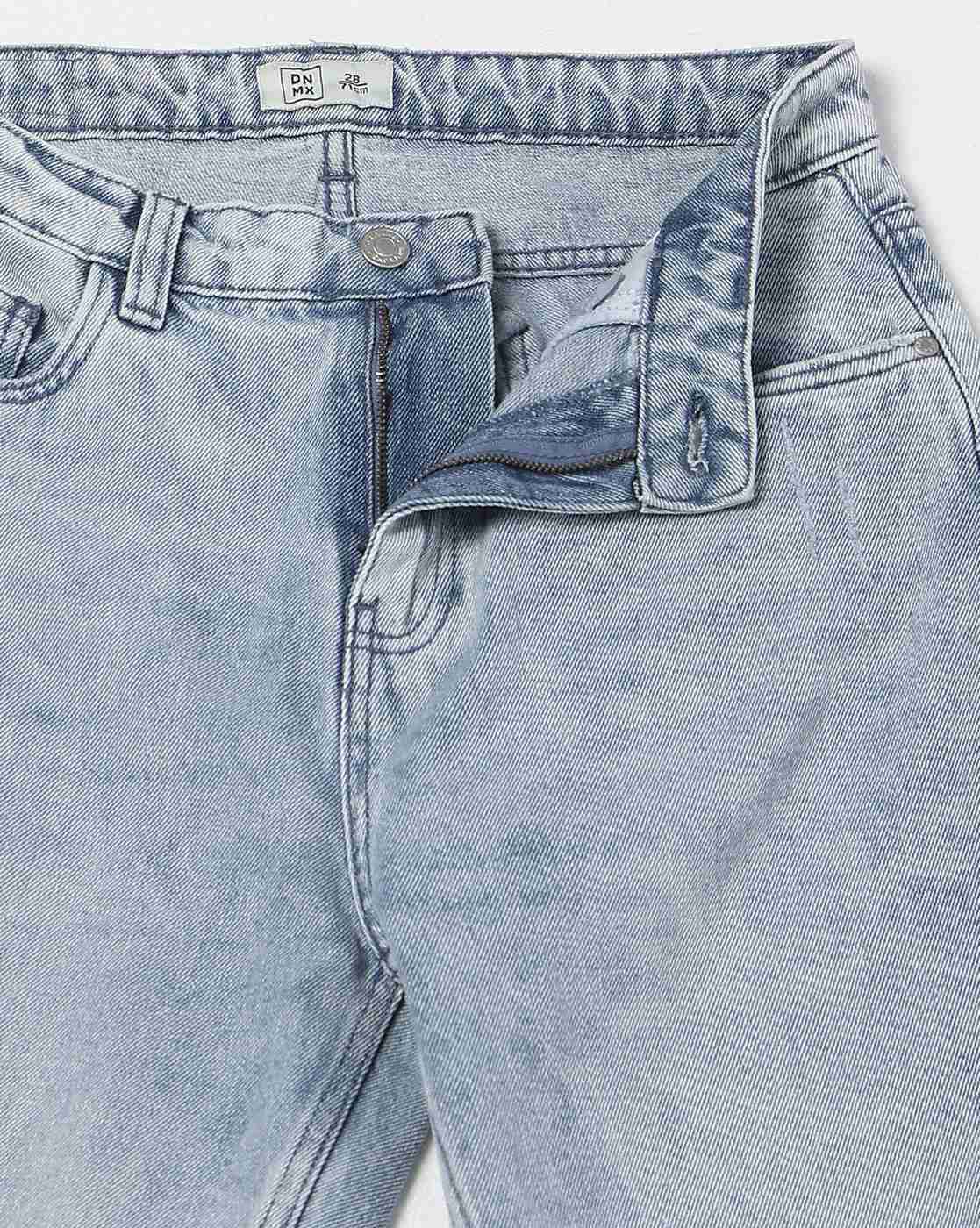 DNMX | Women Heavily Washed Distressed Relaxed Jeans|4