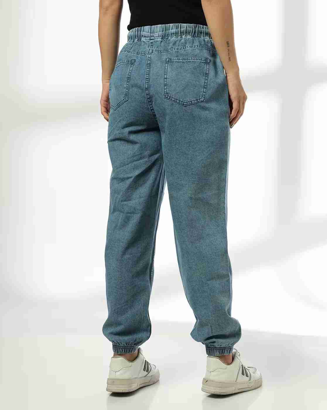 DNMX | Women Lightly Washed Jogger Jeans|2