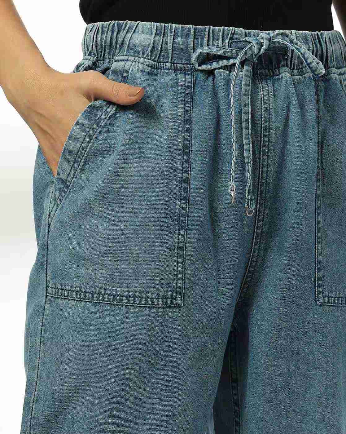 DNMX | Women Lightly Washed Jogger Jeans|3