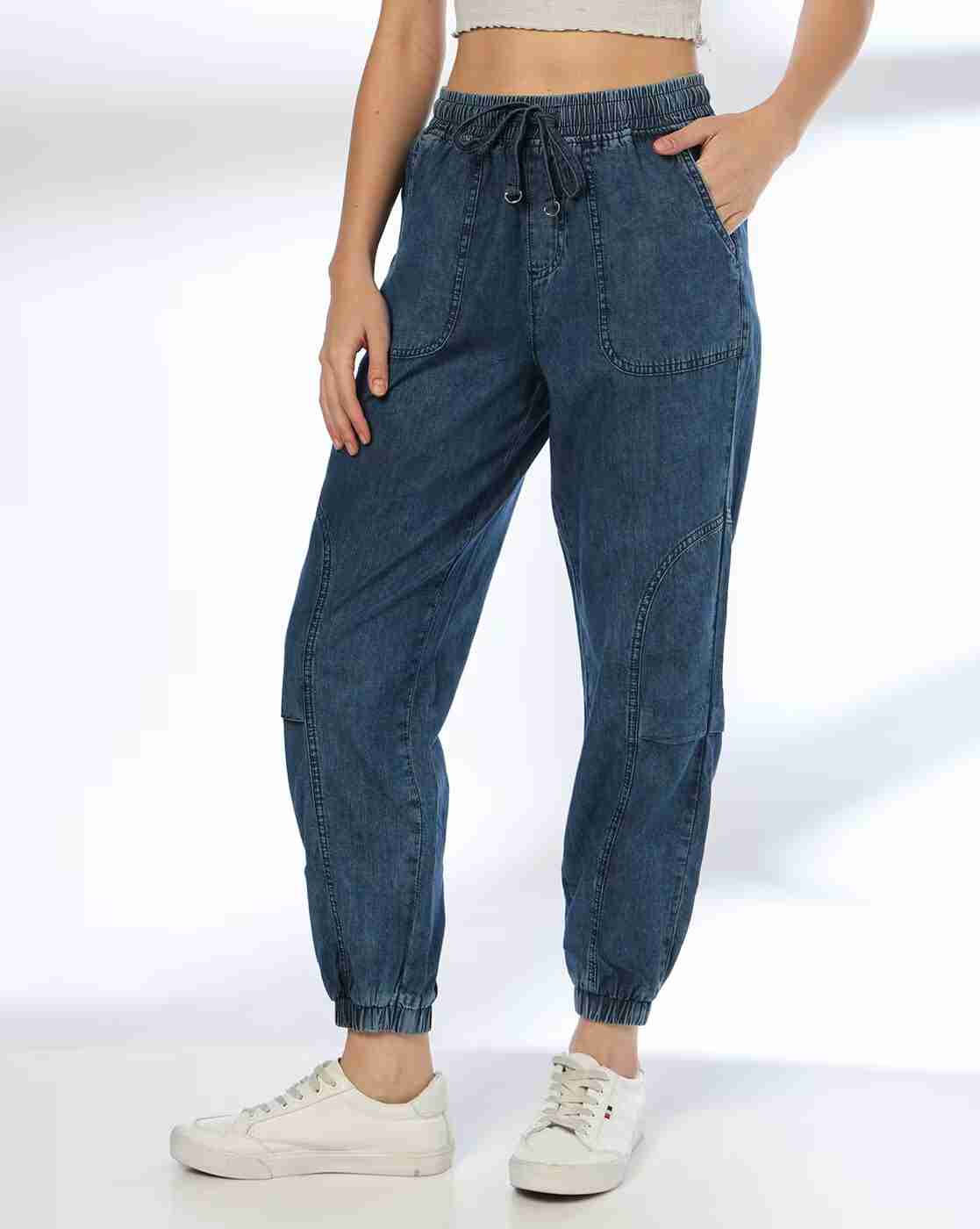 DNMX | Women Lightly Washed Jogger Jeans|0