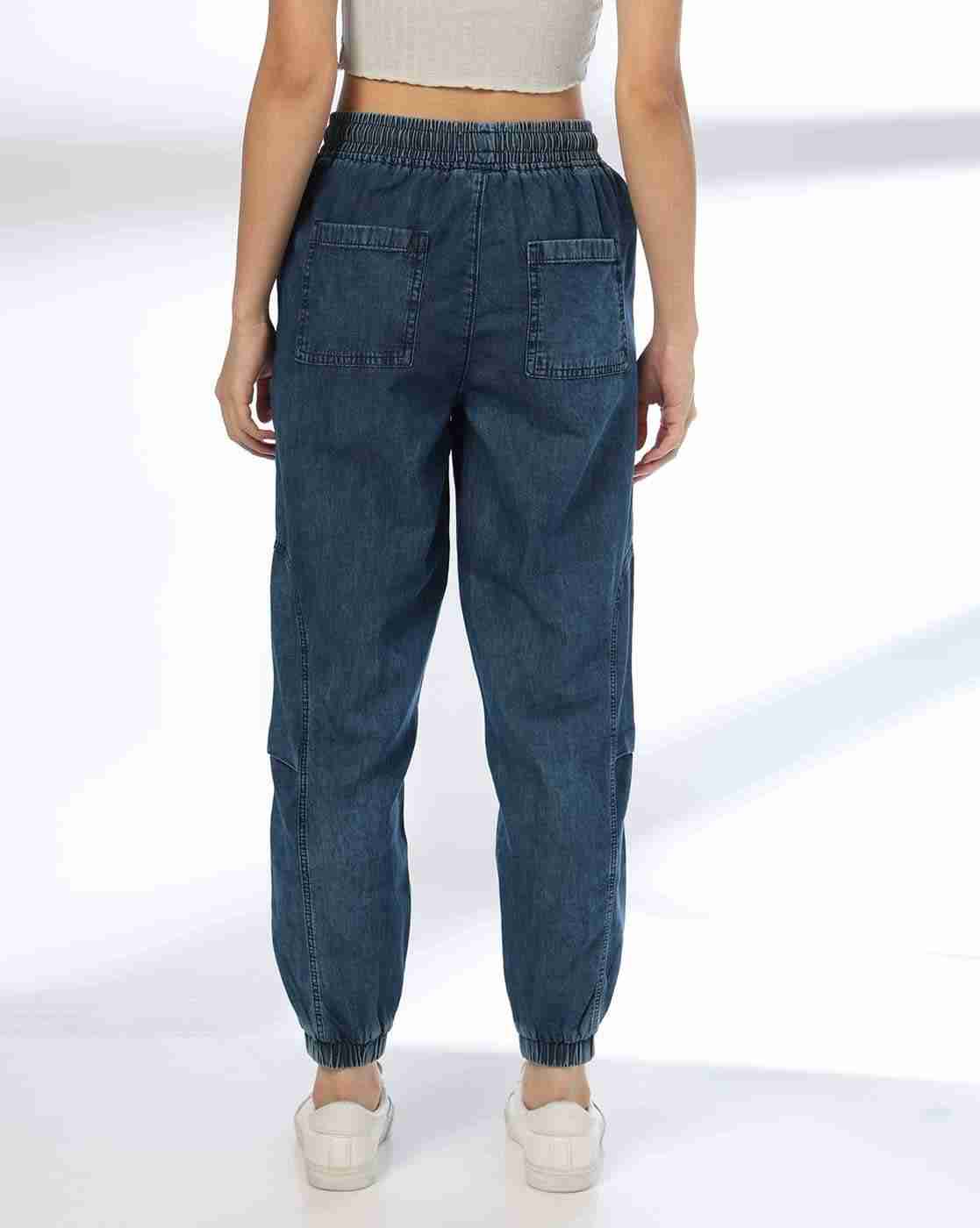 DNMX | Women Lightly Washed Jogger Jeans|2