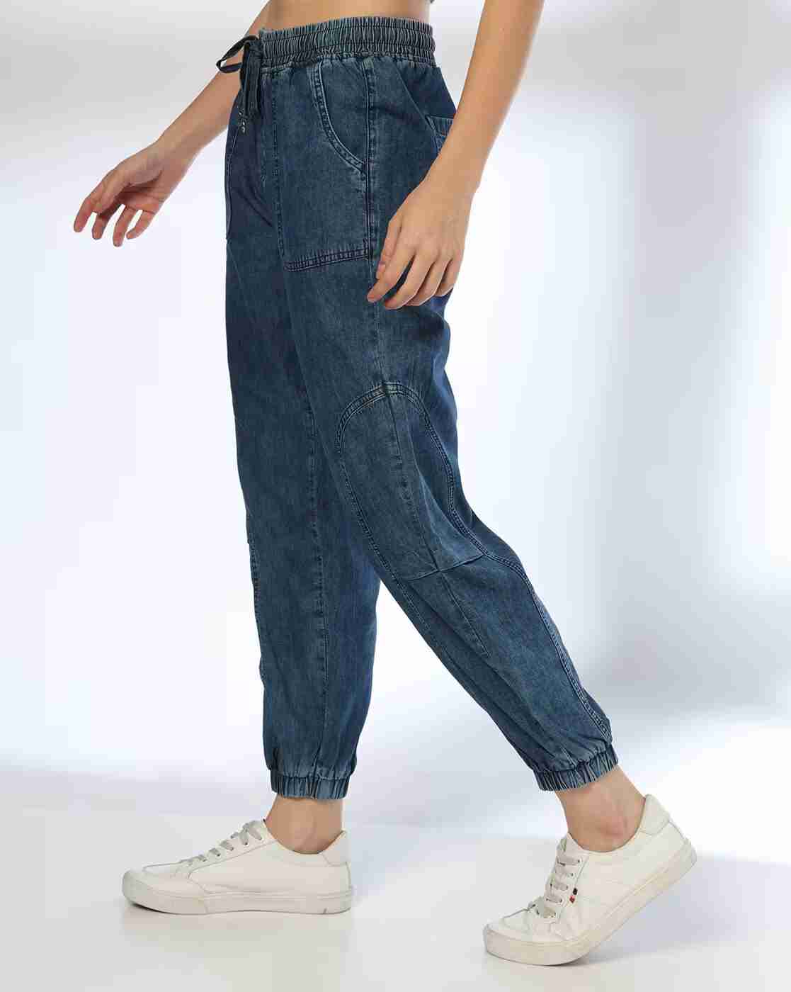 DNMX | Women Lightly Washed Jogger Jeans|3