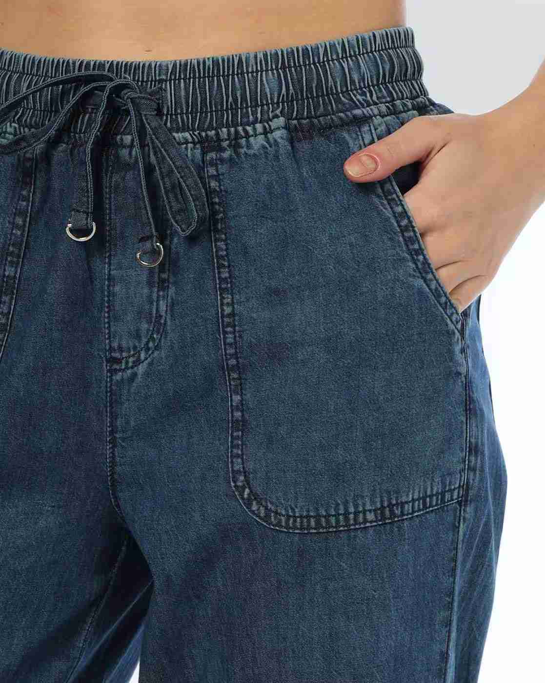 DNMX | Women Lightly Washed Jogger Jeans|4