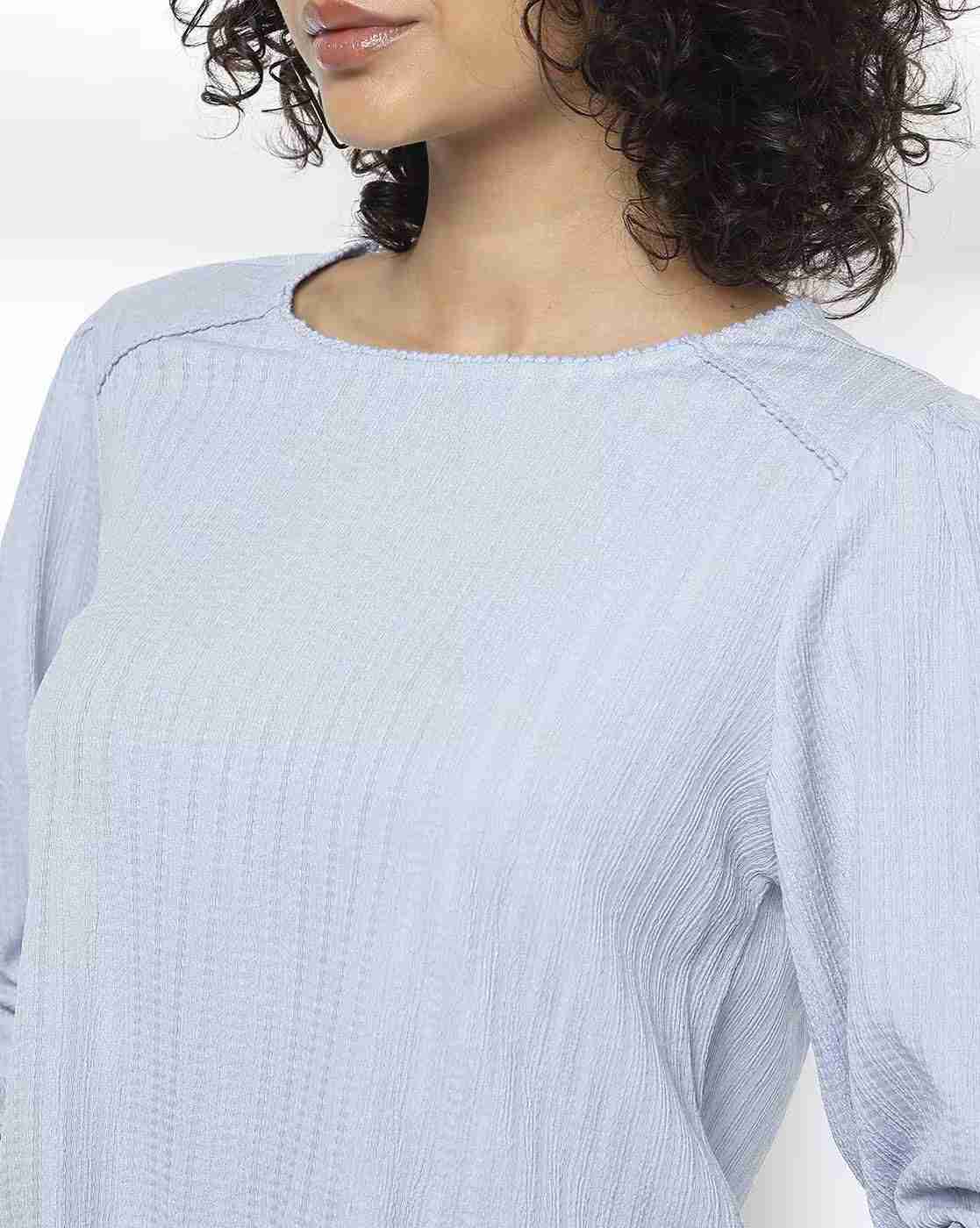 DNMX | Women Striped Regular Fit Crew-Neck T-Shirt|3
