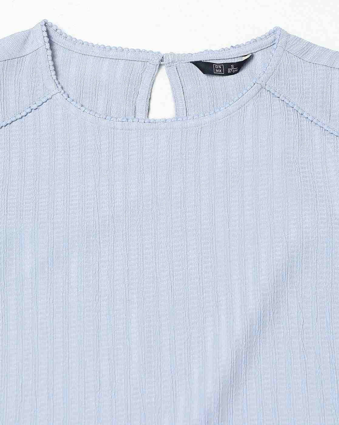 DNMX | Women Striped Regular Fit Crew-Neck T-Shirt|4