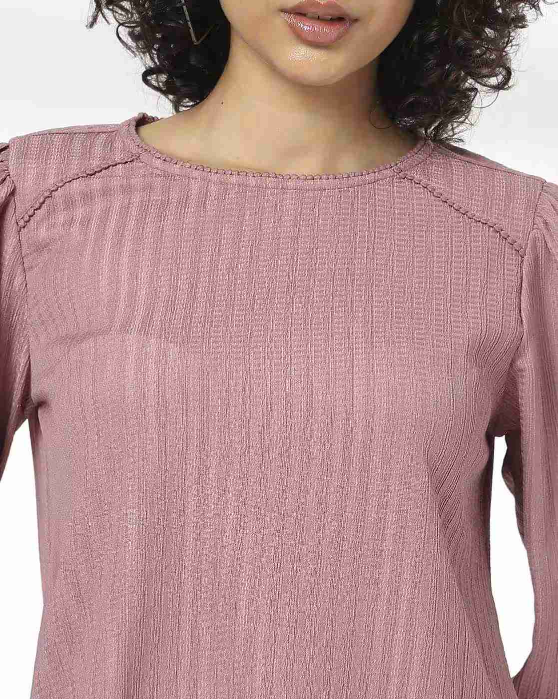 DNMX | Women Striped Regular Fit Crew-Neck T-Shirt|2