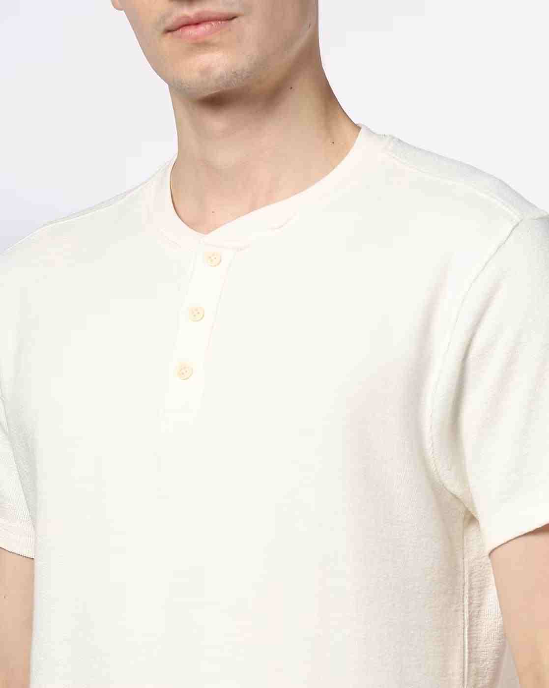 DNMX | Men Regular Fit Henley T-Shirt|4