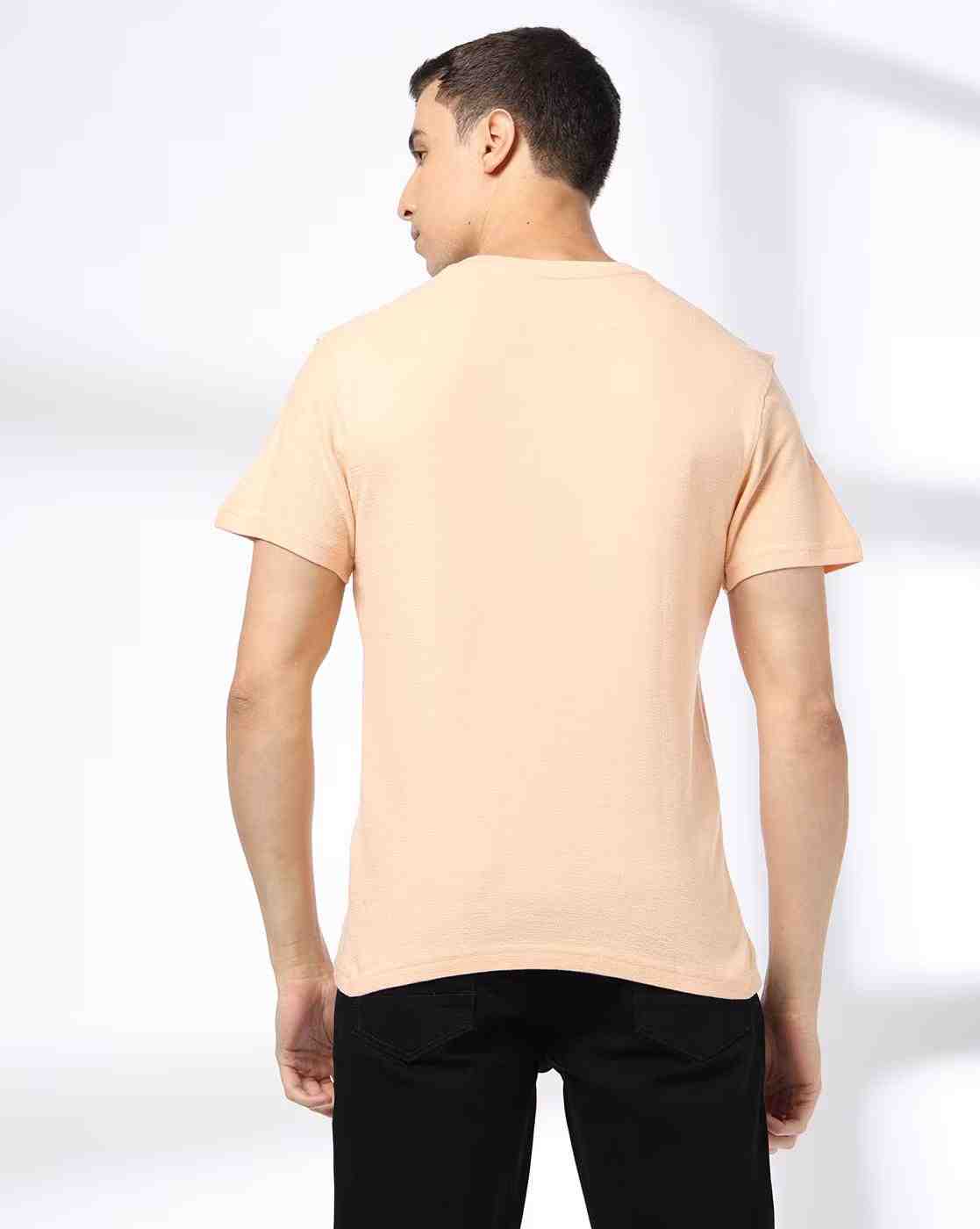 DNMX | Men Regular Fit Henley T-Shirt|2