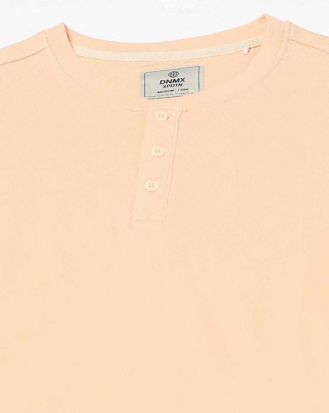 DNMX | Men Regular Fit Henley T-Shirt|4