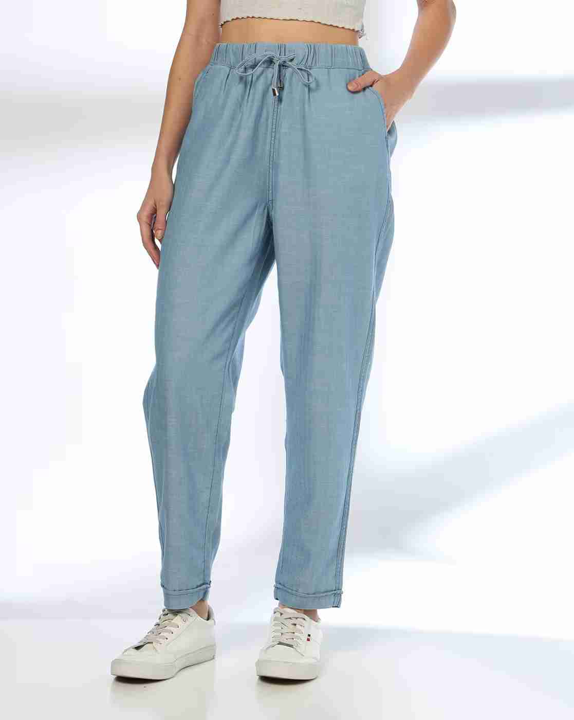 DNMX | Women Lightly Washed Relaxed Jeans|0