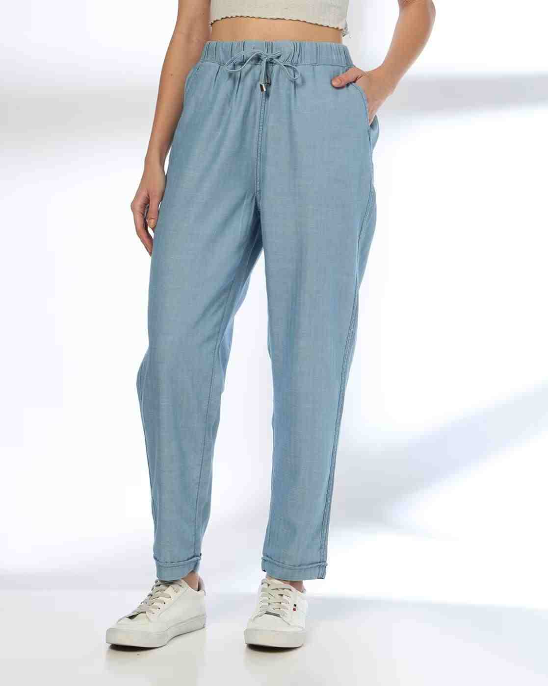 DNMX | Women Lightly Washed Relaxed Jeans|0