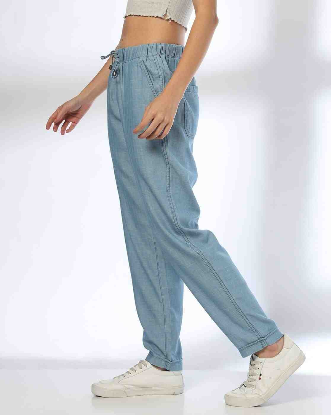 DNMX | Women Lightly Washed Relaxed Jeans|1