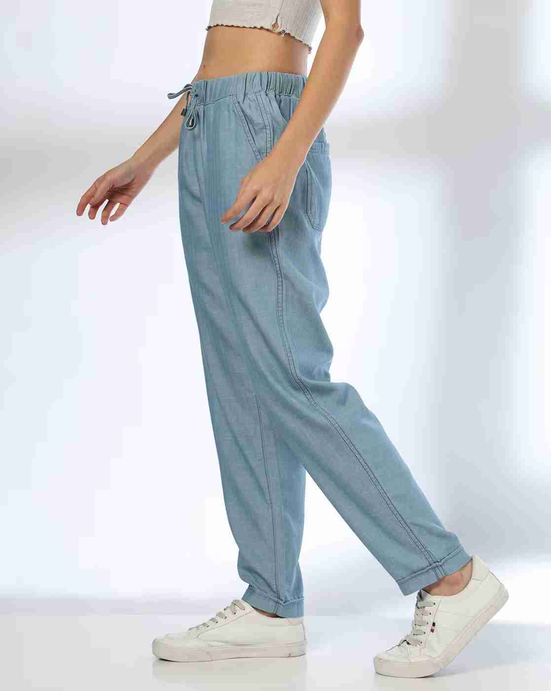 DNMX | Women Lightly Washed Relaxed Jeans|1