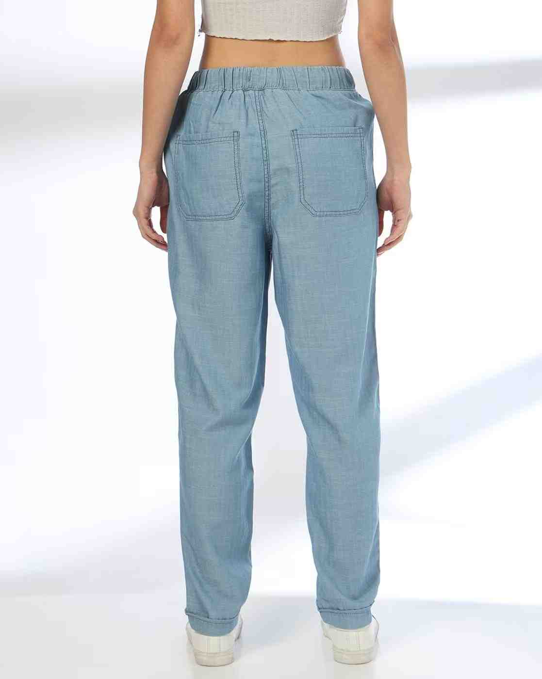 DNMX | Women Lightly Washed Relaxed Jeans|2